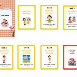 TalkTime 250 (English) – Family Conversation Cards (Ages 5+) Phone Version | Instant Download